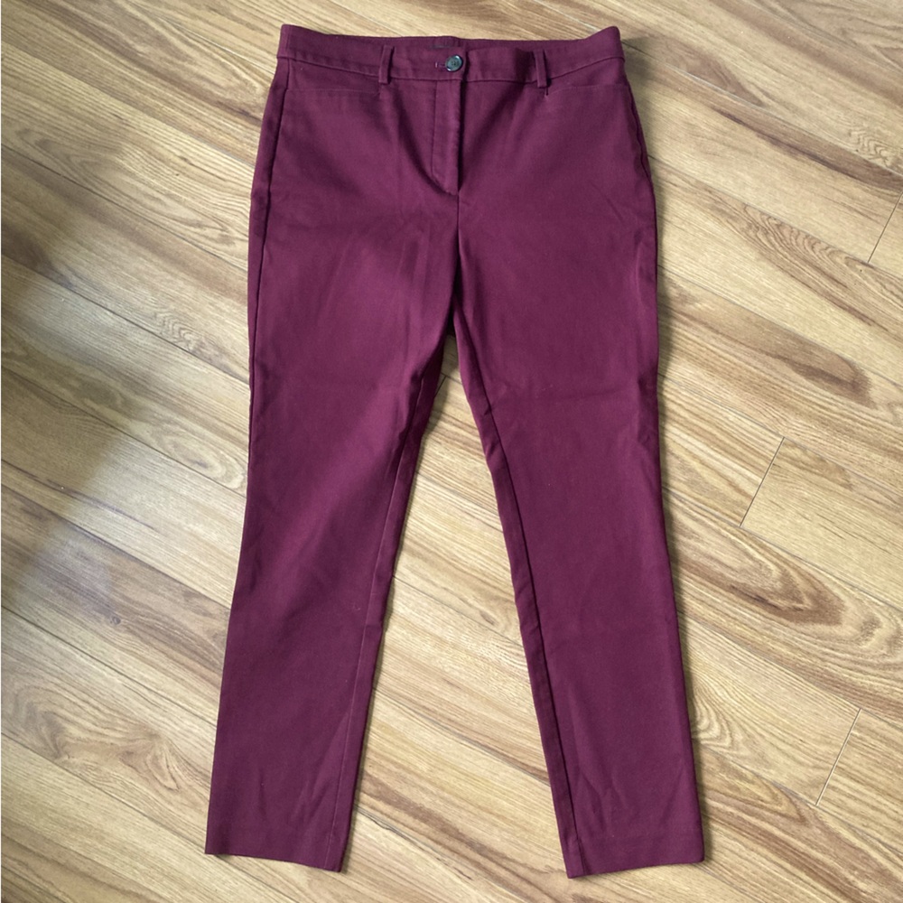 LOFT Maroon Skinny Pants Size 10